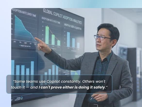 Some teams use Copilot constantly. Others won't touch it — and I can't prove either is doing it safely.