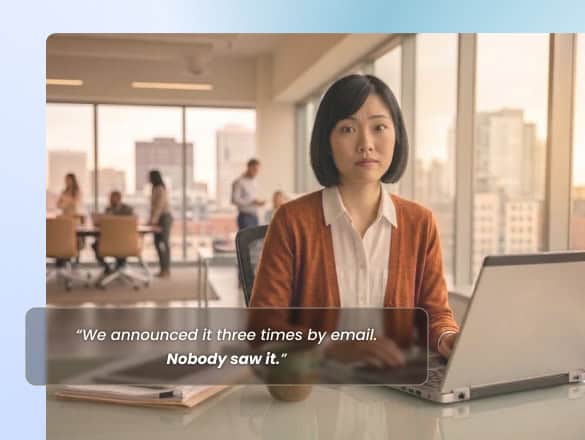 We announced it three times by email. Nobody saw it.